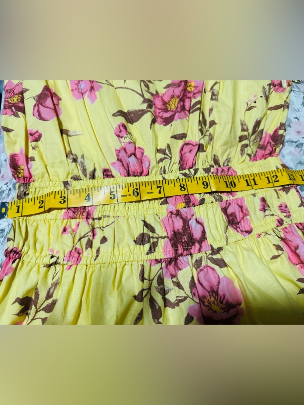 Floral Yellow Maxi Dress - Picture 3 of 3
